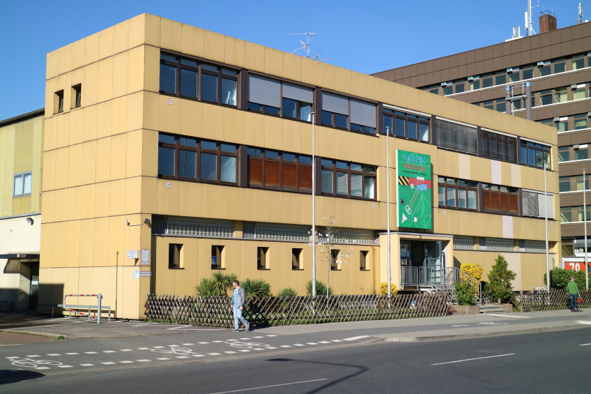 Die Fabriksporthalle in Fechenheim. Fotocredit: Sportkreis Frankfurt