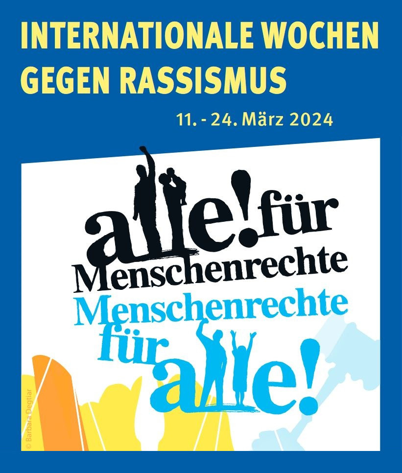 Plakatmotiv zu den Aktionswochen (© Stiftung für die Internationalen Wochen gegen Rassismus) 